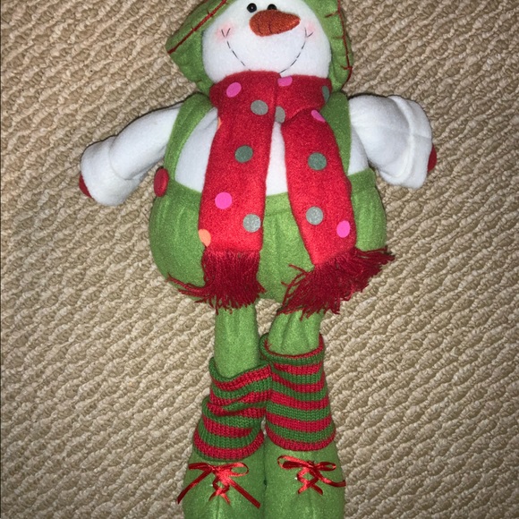 🎄2/$30🎄PLUSH SNOWMAN - GREEN PANTS - Picture 3 of 3